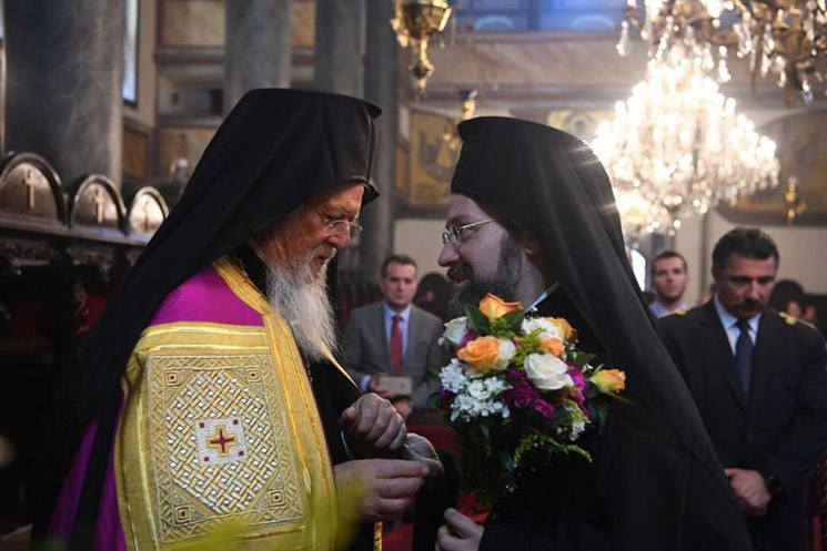 Патриарх Константинопольский Варфоломей и Архиепископ Иов Геча