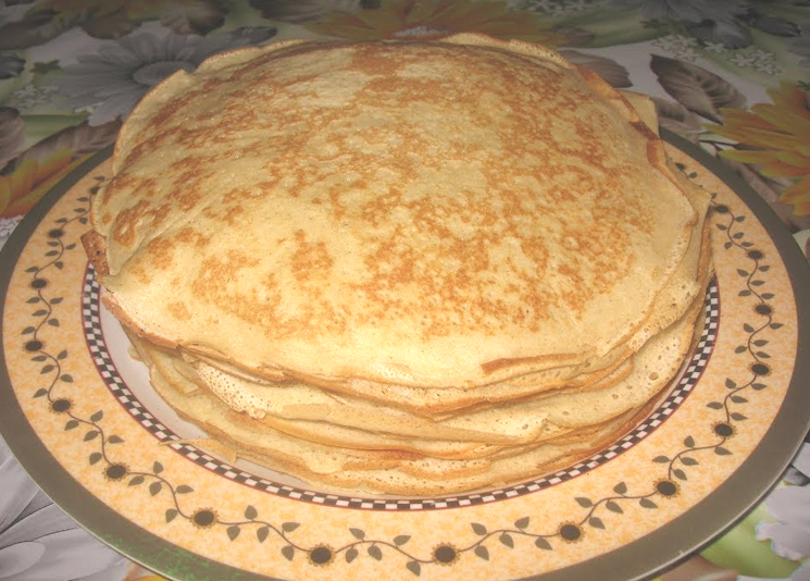 Постные русские заварные блины