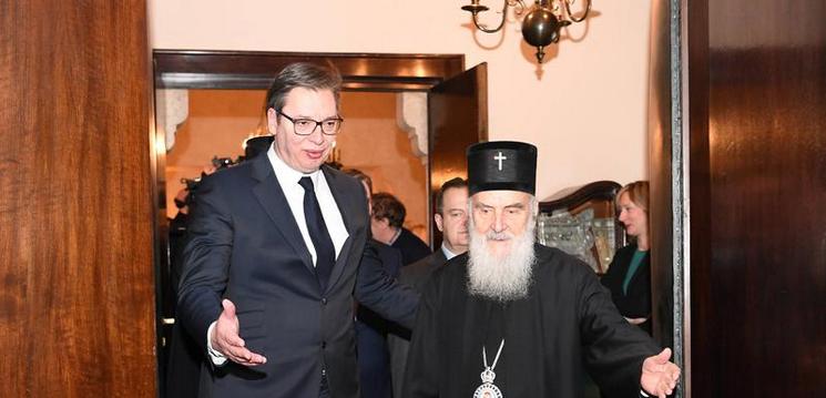 Встреча Патриарха Иринея и президента Александра Вучича